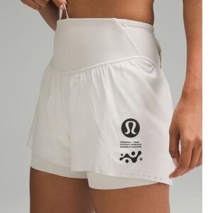 Lululemon Nulux Road to Trail High-Rise Short 4"  White 8